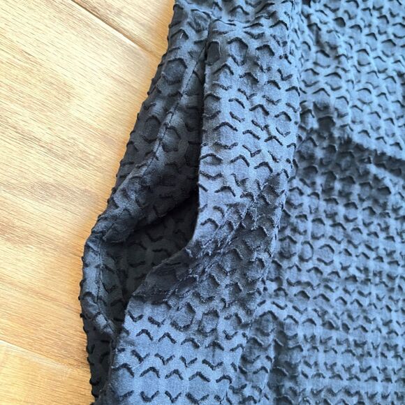 Rag & Bone Evie Honeycomb Shift Dress Size L Black Pockets Sleeveless - Picture 8 of 8